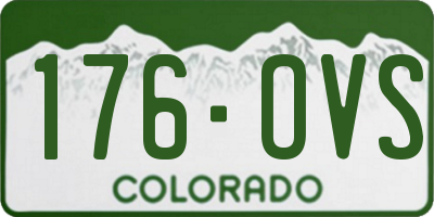 CO license plate 176OVS