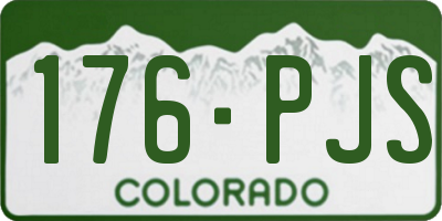 CO license plate 176PJS