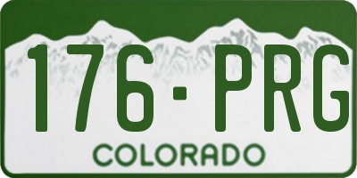 CO license plate 176PRG