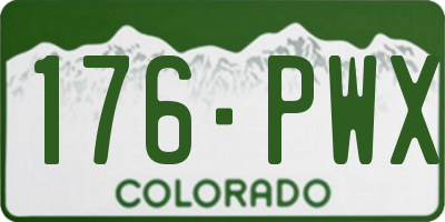 CO license plate 176PWX
