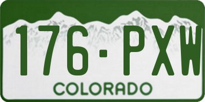 CO license plate 176PXW