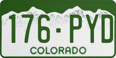 CO license plate 176PYD