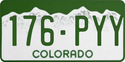 CO license plate 176PYY