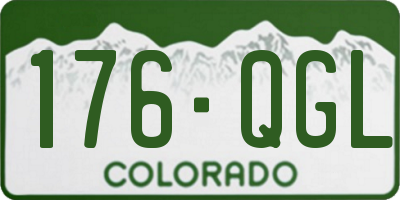 CO license plate 176QGL