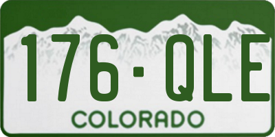 CO license plate 176QLE