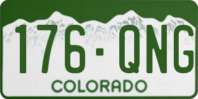 CO license plate 176QNG
