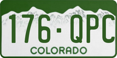 CO license plate 176QPC