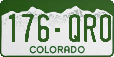 CO license plate 176QRO