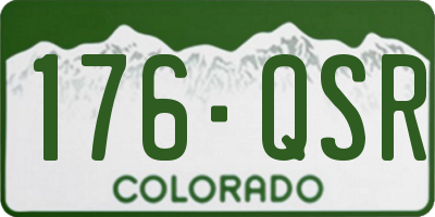 CO license plate 176QSR