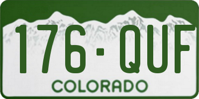 CO license plate 176QUF
