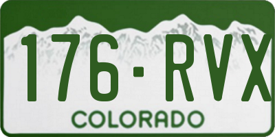 CO license plate 176RVX