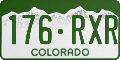 CO license plate 176RXR