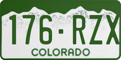 CO license plate 176RZX