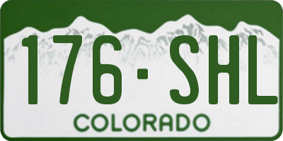 CO license plate 176SHL