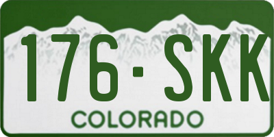 CO license plate 176SKK