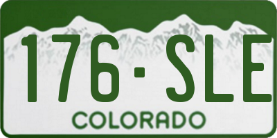 CO license plate 176SLE
