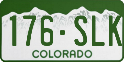CO license plate 176SLK