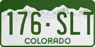 CO license plate 176SLT