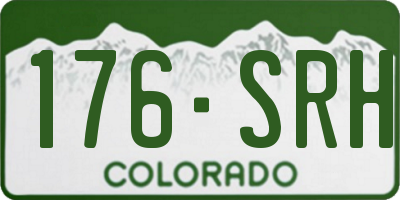 CO license plate 176SRH