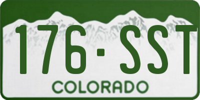 CO license plate 176SST