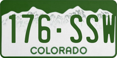 CO license plate 176SSW