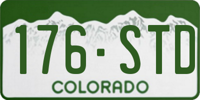 CO license plate 176STD