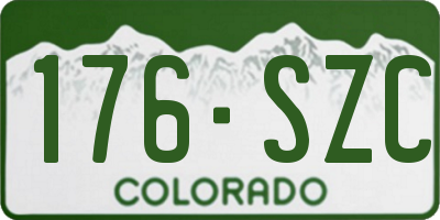 CO license plate 176SZC