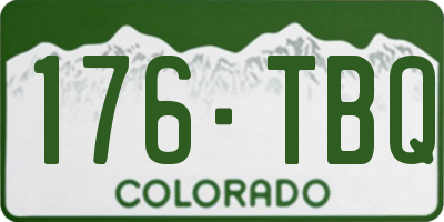 CO license plate 176TBQ