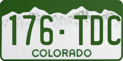 CO license plate 176TDC