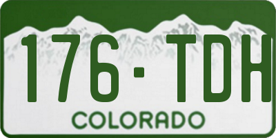 CO license plate 176TDH
