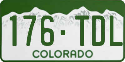 CO license plate 176TDL