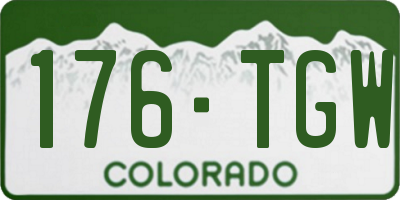 CO license plate 176TGW