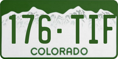 CO license plate 176TIF