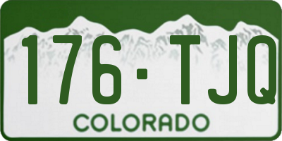 CO license plate 176TJQ