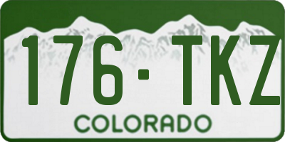 CO license plate 176TKZ