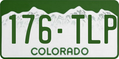CO license plate 176TLP