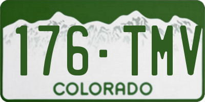 CO license plate 176TMV