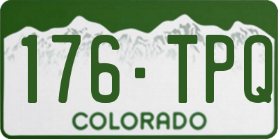 CO license plate 176TPQ