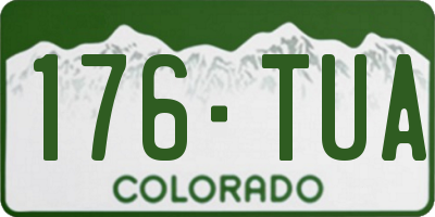 CO license plate 176TUA