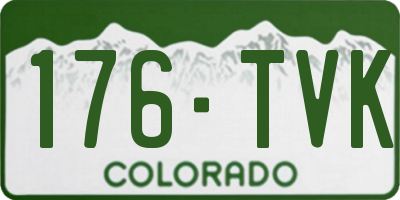 CO license plate 176TVK