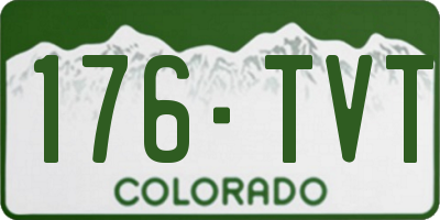 CO license plate 176TVT