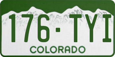CO license plate 176TYI