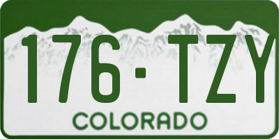 CO license plate 176TZY