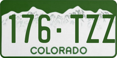 CO license plate 176TZZ