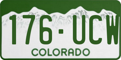 CO license plate 176UCW