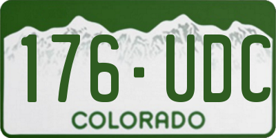 CO license plate 176UDC