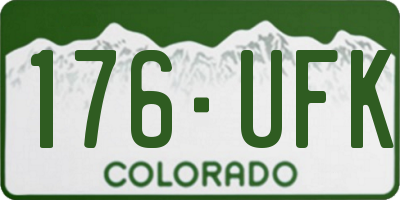 CO license plate 176UFK