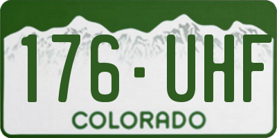 CO license plate 176UHF
