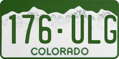 CO license plate 176ULG