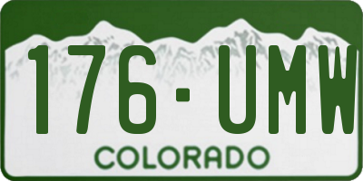 CO license plate 176UMW
